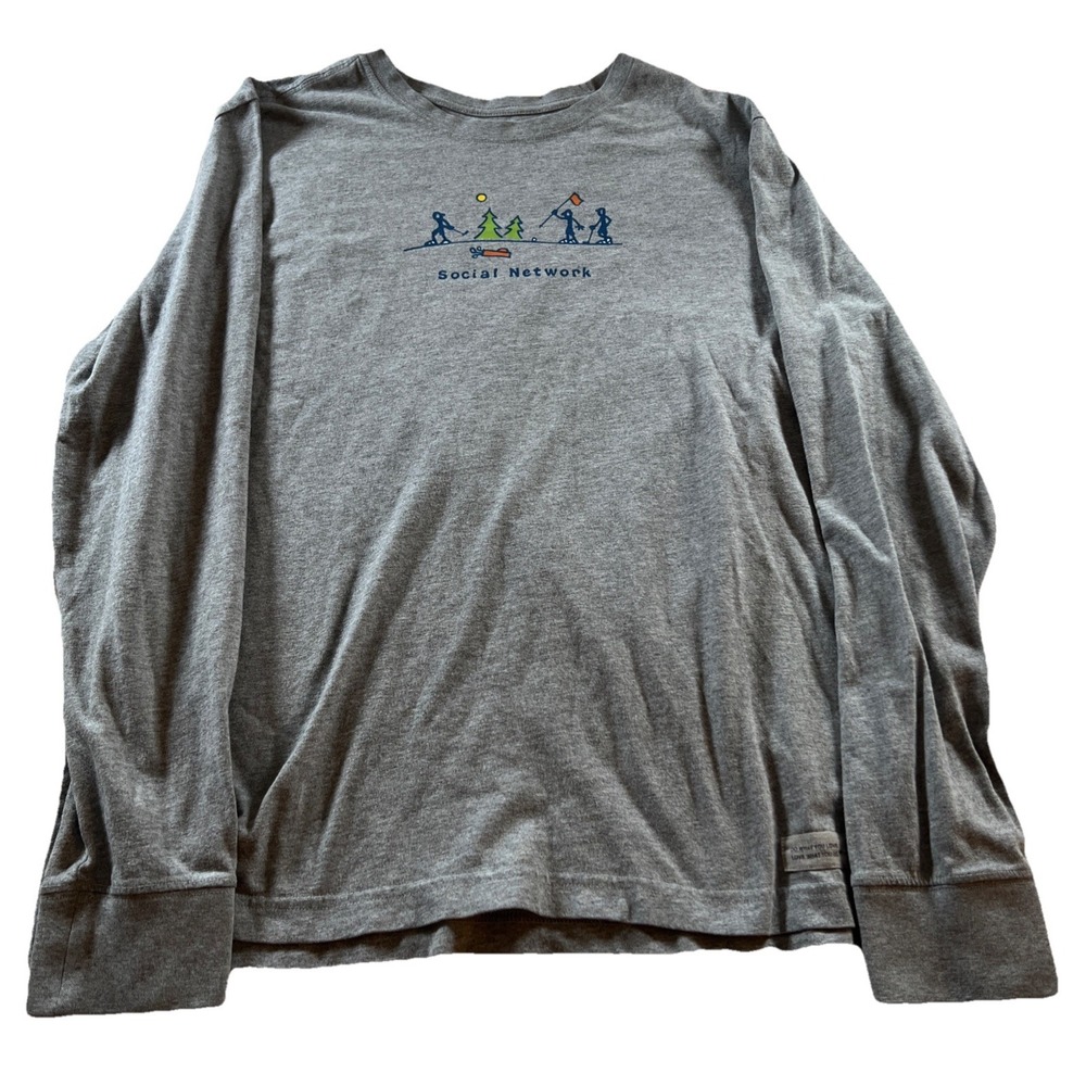 Life is Good Men's Crusher Crew Social Network Golf T Shirt Sz M - Picture 2 of 8